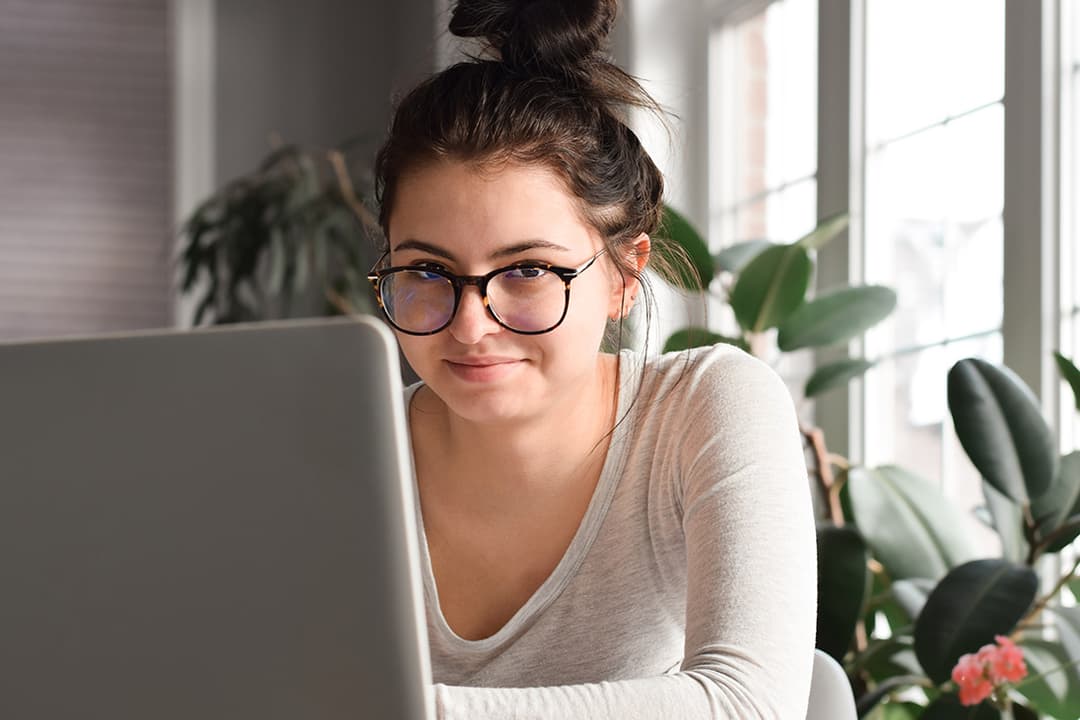 Young girl with laptop