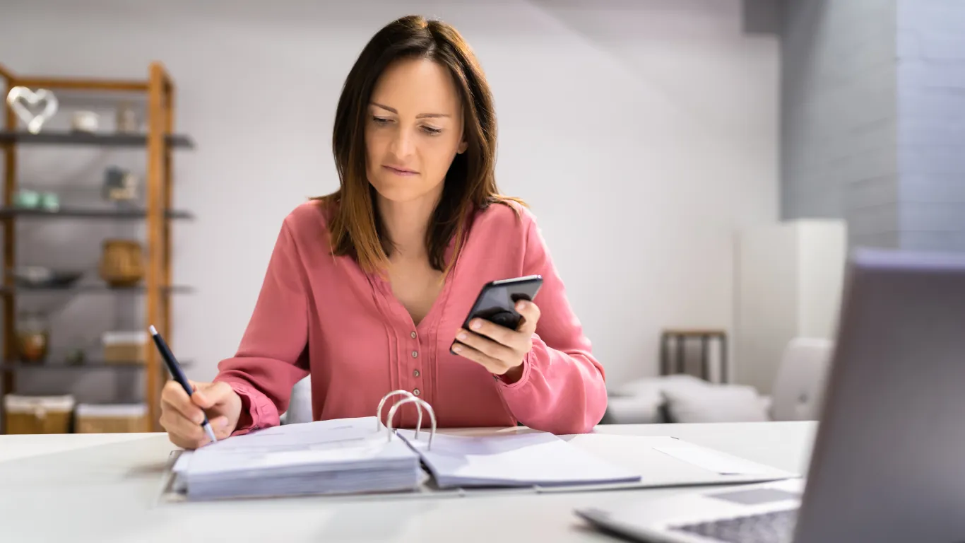 woman filing taxes without her husband