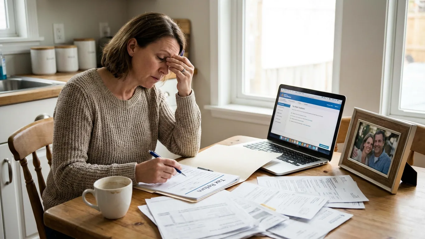 widow filing taxes after death of spouse