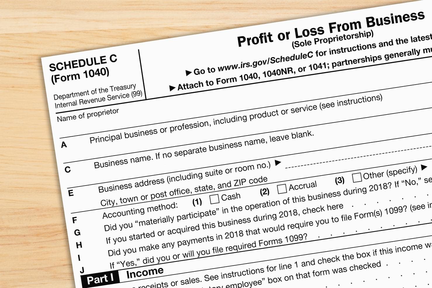 an up-close photo of a tax form