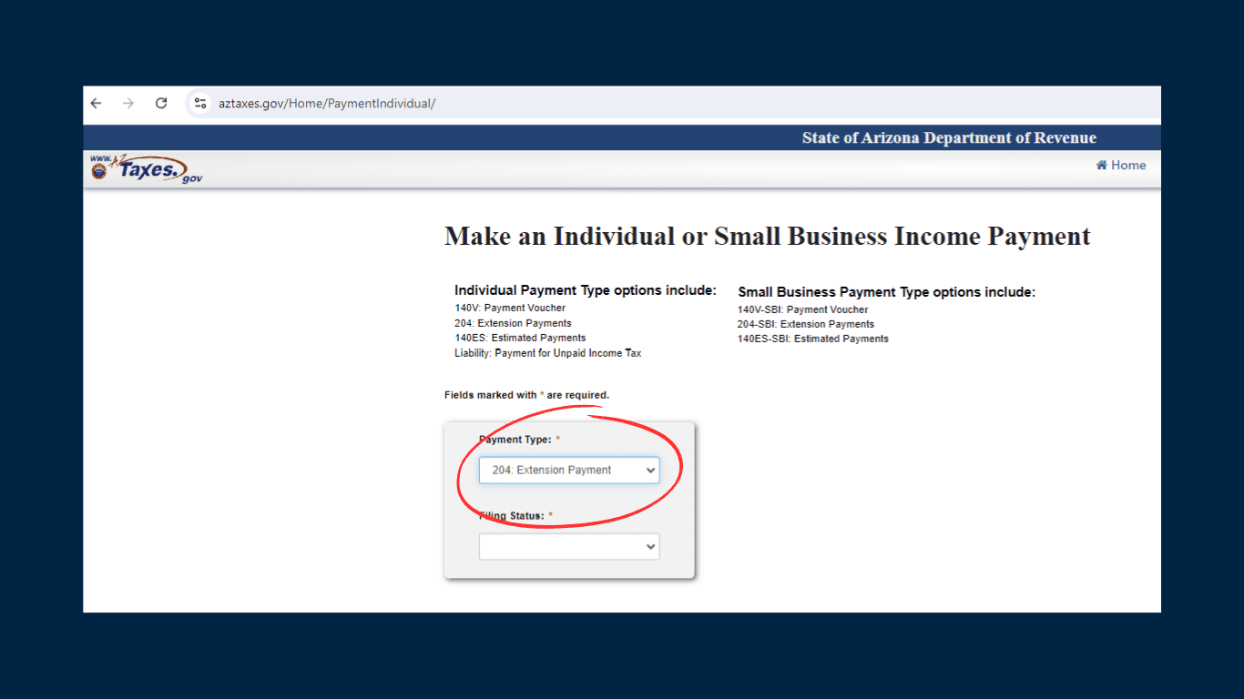 Image Arizona Tax Extension Online Form 204