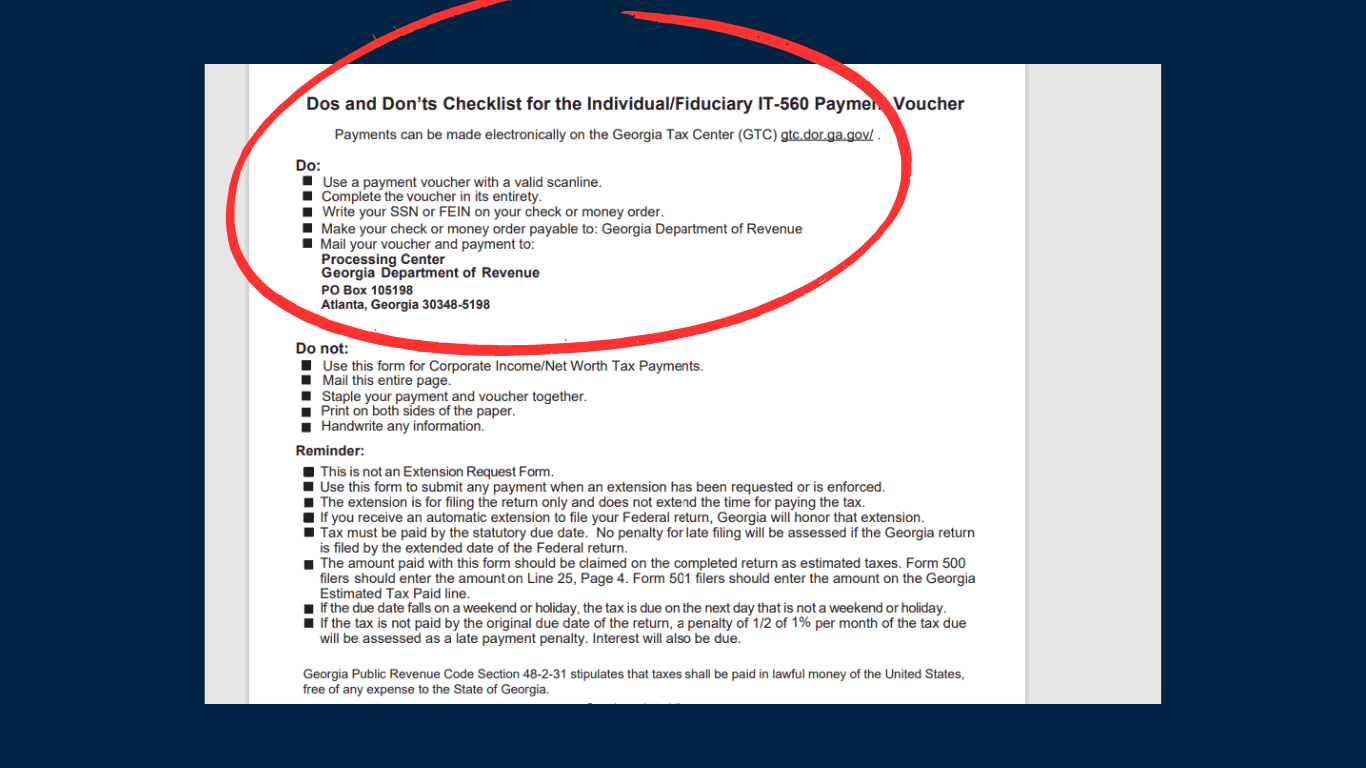 Georgia Payment Voucher Form IT 560