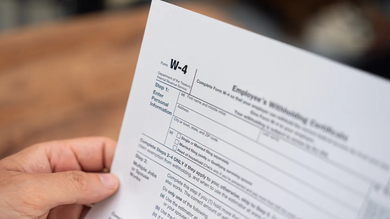 Updated 2025-2026 IRS Form W-4 showing Step 2 for dual-income couples.