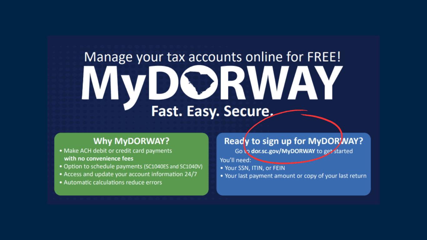 South Carolina MYDORWAY Online Portal Link
