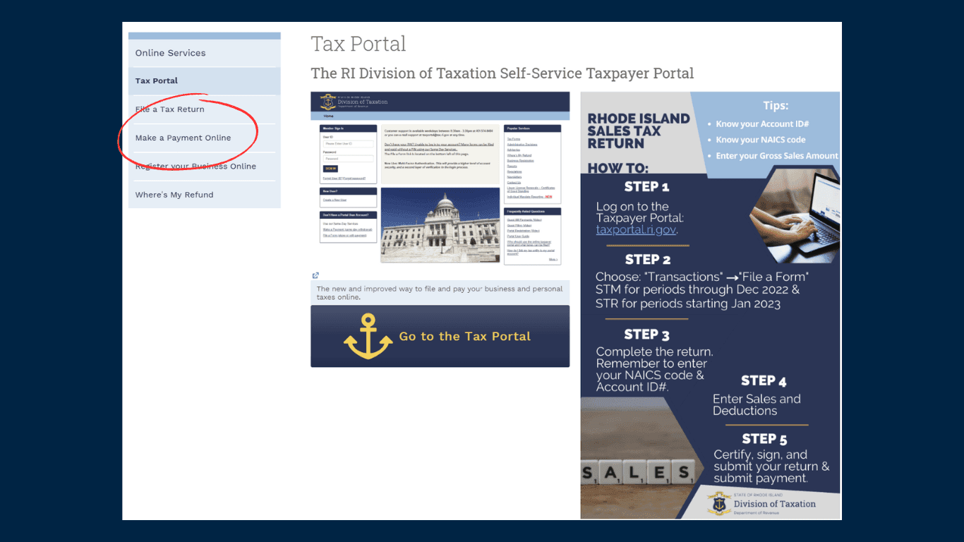 Rhode Island Tax Portal